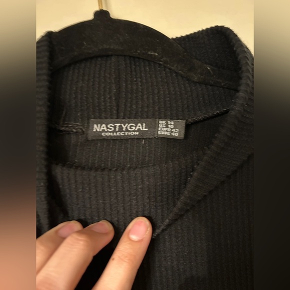 Rib Knit Midi Polo Neck Sweater Dress - Picture 3 of 5